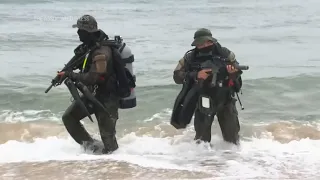 South Korea and US special forces infiltrate beach during combined drills