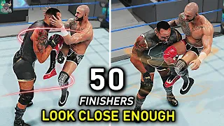 Top 50 Finishers Look So Familiar! (Almost The Same) WWE 2K22 Countdown