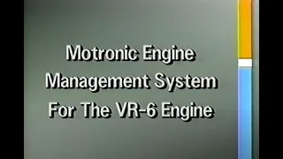 Volkswagen (US) - Tech Talk 245 - Motronic Engine Management System for the VR-6 Engine (1991)