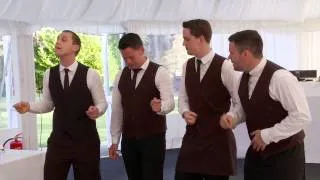 Singing Waiters The TestostaTones crash a wedding and sing "Bring Me Sunshine"