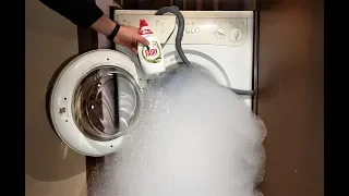 Experiment - How Much Foam a Bottle of Fairy Will Make - in a Washing Machine