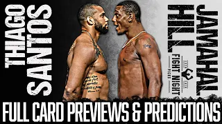 UFC Fight Night: Santos vs. Hill Full Card Previews & Predictions