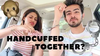 HANDCUFFED TOGETHER + GETTING MY SILVER PLAY BUTTON | Aashna Hegde