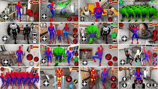 Playing as EVERYONE Mix: SpiderMan, Hulk, IronMan, Venom in Granny House