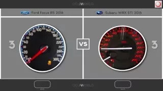 Ford Focus RS 2016 VS Subaru WRX STI 2015 / 0-200 km/h