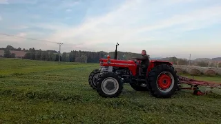 Massey Ferguson 188 Multipower 4x4 with rotary rake pottinger