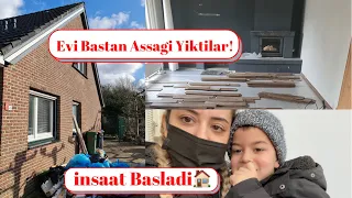 Yeni Ev insaati Basladi! insaat icin Alisveris! Tum Duvarlar Yikildi! #hollandadanatesailesi