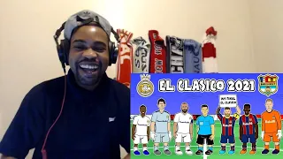 🔥Real Madrid vs Barcelona: the cartoon!🔥 (2-1 El Clasico Goals Kroos Benzema Mingueza) REACTION