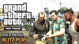 GTA 5 - Mission #39 - Blitz Play [First Person Gold Medal Guide - PS4]