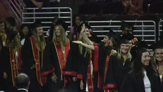See the Procession of the 2024 USC Athletic Graduates at their Ceremony in the Galen Center