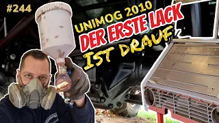 DIY Lackieren - Die ersten UNIMOG Teile bekommen Farbe - HOME MADE #vlog wie ICH es mache #244