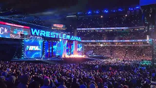 The Rock & Roman Reigns vs. Cody Rhodes & Seth Rollins Entrances WrestleMania 40 #wrestlemania #wwe