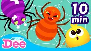 Learn English with Children Songs 🎹｜Spider ABC Song +｜10min Compilation｜Nursery rhymes｜Dragon Dee