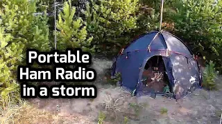 Off Grid Ham Radio in a storm