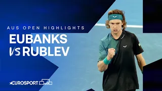 Christopher Eubanks v Andrey Rublev | Round Two | Australian Open 2024 Highlights 🇦🇺