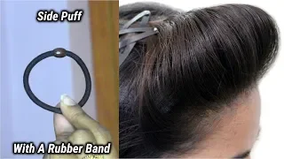 1 min side puff for thin hair/easiest way to make side puff