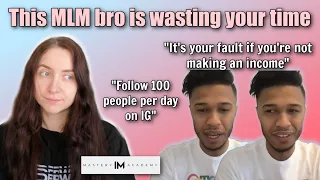 MLM bro guilt tripping his downline | "It's your fault for not making money" | #antimlm #imacademy