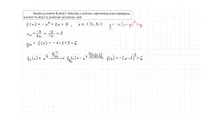 [3.80/s.88/ZR2.3OE] Naszkicuj wykres funkcji f. Odczytaj z wykresu najmniejszą oraz największą