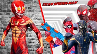 TEAM SPIDER MAN vs BAD GUY TEAM | VENOM RED Is Not Good ! Save Them ! ( Live Action ) - Fun FLife TV