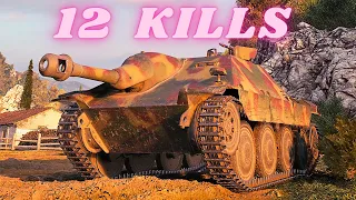 EPIC - High Explosiv Monster Hetzer 12 Kills  World of Tanks Replays