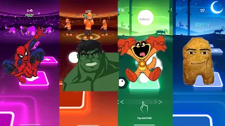 Spider Man 🆚 Hulk Movie🆚 DogDay🆚Gegagedigedagedago | Tiles Hop | Coffin Dance |Super Hero