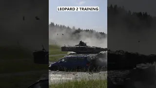 TANK vs CAR! Incredibly powerful German Leopard 2 tank #Shorts