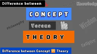 Concept vs Theory Explain the Difference #concept #theory