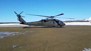 Why you shouldn't stand too close to a Black Hawk during takeoff.