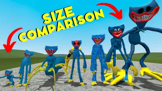 HUGGY WUGGY POPPY PLAYTIME CHAPTER 3-1 SIZE COMPARISON in Garry's Mod!