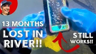 Found iPhone Lost 1-YEAR in River while Scuba Diving! (Returned to Owner)