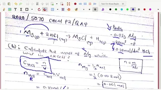 ECZ CHEMISTRY 5070 2020 P2 MOLE CONCEPT