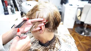 ANTI AGE HAIRCUT - SHORT BLONDE PIXIE CUT