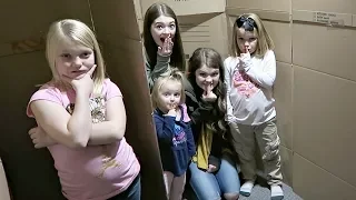 SARDINES IN A HUGE BOX FORT MAZE! | HIDE AND SEEK