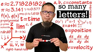 english letters vs math