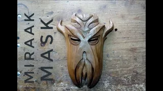 Carving Miraak Mask // Handmade Wood Carving // Skyrim Cosplay