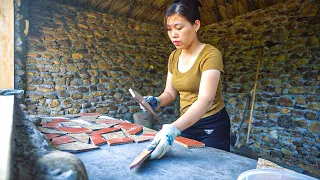 Unique stone house designed and built by ONE WOMAN / Techniques to build a fully functional stove