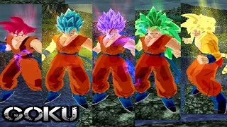 Goku SSj god transformaciones  | DBZ Budokai Tenkaichi 3 (MOD)