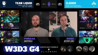 Team Liquid vs Cloud 9 | Week 3 Day 3 S11 LCS Spring 2021 | TL vs C9 W3D3