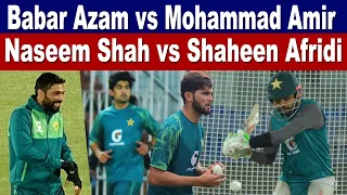 Babar Azam Batting Practice against Amir, Shaheen & Naseem
