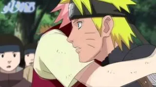 Sakura hugs Naruto it finally happened.