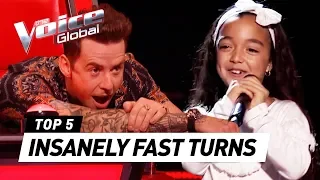 QUICKEST COACH TURNS in The Voice Kids