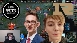 Nemesis, LS And Ender React To The Moment EDG Make It To Semi Finals! EDG vs RNG!