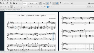 blue wednesday-new shoes piano solo transcription