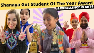 Shanaya Got Student Of The Year Award & Excellence in Arts | RS 1313 VLOGS | Ramneek Singh 1313