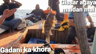 Black Barracudas hunting at Gadani ka khora || Charna Island fishing || Day and night bottom fishing