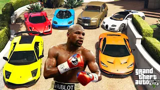 GTA 5 - Stealing Floyd Mayweather Luxury Cars with Michael! | (Real Life Cars #27)