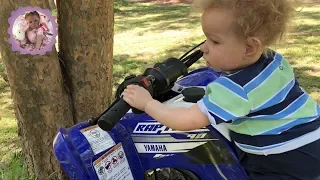 Reborn Toddler Mitchell is in BIG TROUBLE! He Crashed into a tree!