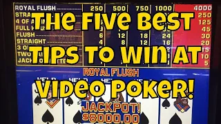 The Five Best Tips To Win at Video Poker! • The Jackpot Gents