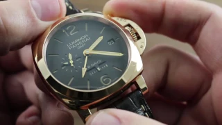 Panerai Luminor 1950 8 Days GMT Oro Rosso PAM 576 Showcase Review