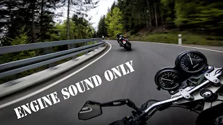 SUZUKI GS500 chasing KAWASAKI Z1000 on a mountain road || pure sound [4k]